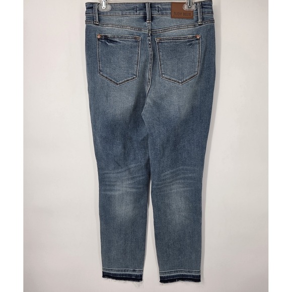 Judy Blue Mid Rise Rigid Magic Release Hem Size 7/28 Boyfriend Denim Jeans 88818 - Picture 3 of 9